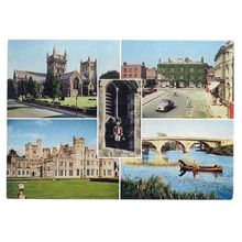 WIMBORNE multiview . used 1975 postcard by J.Arthur Dixon PDO/11247/Dorset =