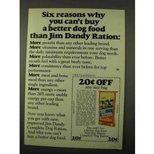 1972 Jim Dandy Complete Dog Ration Ad - Reasons