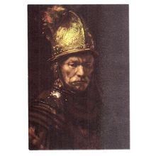 MAN WITHA GOLD HELMET by REMBRANDT unused vintage postcard (b) =