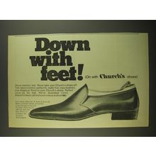 1967 Church's Cadiz shoes Ad - Down with feet!