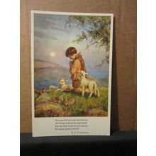 'he prayeth best' . by Margaret W. Tarrant unused postcard Medici society ltd. =