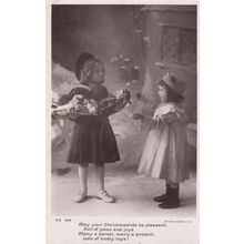 Child Toymaker Giant Egyptian Doll Real Photo Christmas Old Postcard