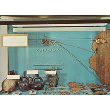 Map of First Indians In Galapagos Ecuador Pacific Ocean Norway Postcard