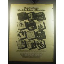 1974 Quad Record Albums Ad - Quadraphonic: It isn't the future of listening