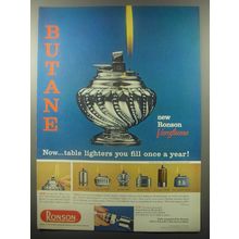 1959 Ronson Varaflame Table Lighters Advertisement