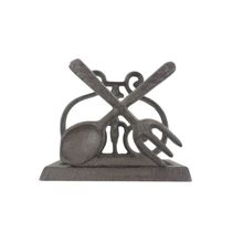 Pack Of 2] Cast Iron Fork and Spoon Kitchen Napkin Holder 5""
