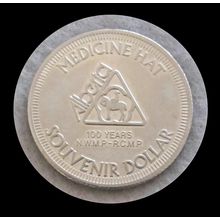 1974 Medicine Hat Alberta Canada NWMP RCMP Souvenir Token Circulated Coin 88