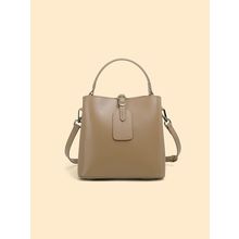 Genuine Leather Women Tote Bag Soft Handbags Apricot