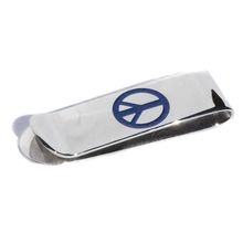 Stainless Steel Engravable Peace Sign Money Clip