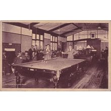 Military Hospital Patients Billiards Snooker Room Antique Postcard
