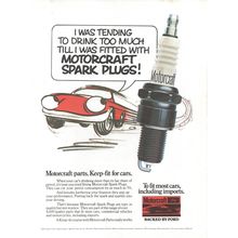 MOTORCRAFT SPARK PLUGS :- Original Vintage 1979 Magazine Advert <> POST FREE