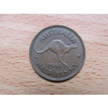 Australia 1949 1/2d HalfPenny Coin