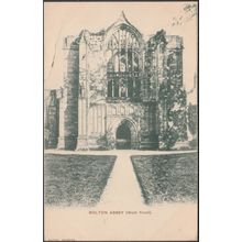 West Front, Bolton Abbey, Yorkshire, 1903 - Smith Postcard