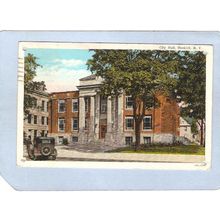 New York Dunkirk City Hall w/Old Car ny_box3~898