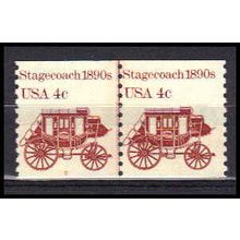1898A 4c Stagecoach Fine MNH Dry Gum CNP Left 5 PA0313
