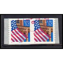 Used 2915Av 32c U.S. Flag Over Porch Fine CNP Left 99999 11x10 PA1789