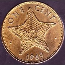 1969 Bahamas 1 Cent Coin