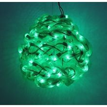 10'' Green Spun Tube Light Ball 1 Lights