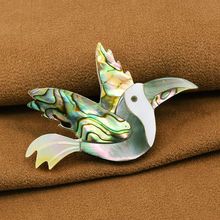 Exquisite Handmade "Bird of Paradise" Natural Shell Brooch/ Pin