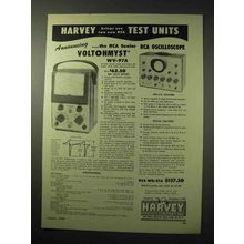 1950 RCA WV-97A Voltohmyst, WO-57A Oscilloscope Ad