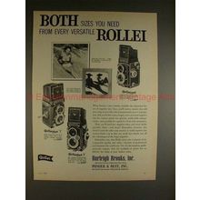 1960 Rollei Rolleicord & Rolleiflex T, F Camera Ad!!
