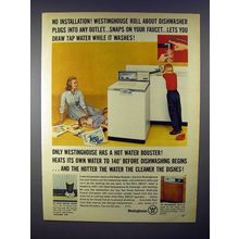 1960 Westinghouse Roll About Dishwasher Ad!