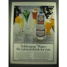 1981 Nestle Sparkling Ashbourne Water Ad - The Natural Drink