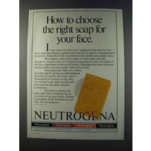 1981 Neutrogena soap Ad - Right For Your Face