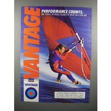 1986 Vantage Cigarette Ad - Counts