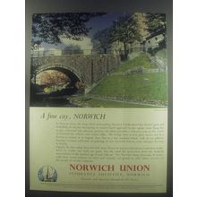 1954 Norwich Union Insurance Advertisement - Norwich Castle Ditch