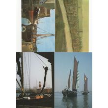 Ipswich Docks in 1763 Painting Harbour Docks Boat 4x Postcard s