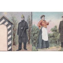 French Military Soldier Sentry Box Old Postcard