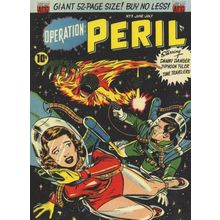 Operation Peril Time Travel Astronaut 1950s Comic Book Postcard