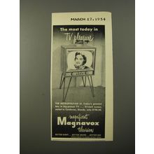 1954 Magnavox Metropolitan TV Ad - The most today in TV Pleasure