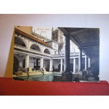 ROMAN BATHS, BATH. used antique postcard 1906 pm =