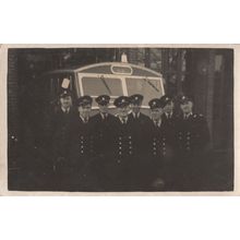 Antique Ambulance Firemen Policemen Old PB Postcard Photo