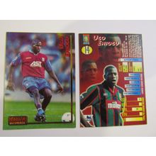 14. Ugo Ehiogu - Aston Villa - Merlin Ultimate P. L 1995/96 Football Card (ef1)