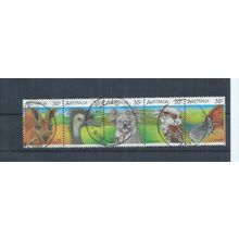 Australia stamps. 1986 Australian Wildlife set strip used. SG 1023a ( (AK854)