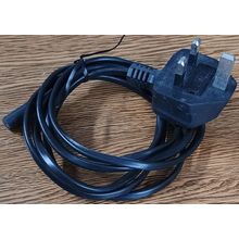 Mains cable 1.8m C7 IEC "8" plug and UK 13A plug 3A Fuse for amplifier etc 1 off
