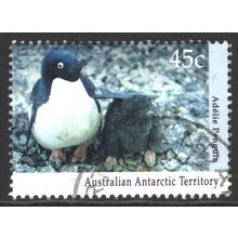 AAT 1992: REGIONAL WILDLIFE - 45c ADÉLIE PENGUIN USED (G5)