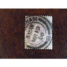 1881 GB Queen Victoria SG172 1d lilac used stamp date March 19 1900