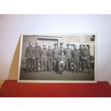 PHOTOGRAPH POSTCARD of a group of army military men Unkown regiment or place =