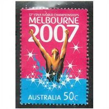 AUS 2007 50c 'MELBOURNE FINA CHAMPIONSHIPS' FINE USED (EBID15002)