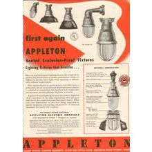 appleton electric company 1950 vented explosion-proof vintage catalog
