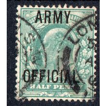 Sg048 1/2d blue green army official fine used (PR6)