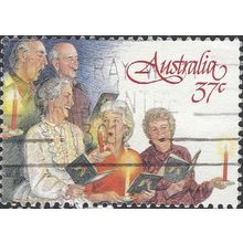 AUSTRALIA, CHRISTMAS, Pensioner Carols, red 1989, 37c, #4
