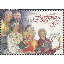 AUSTRALIA, CHRISTMAS, Pensioner Carols, red 1989, 37c, #5