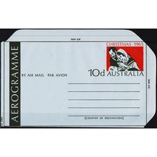 Australia. Aerogramme. 1965 Christmas UnUsed