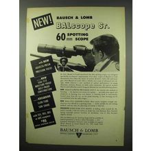 1951 Bausch & Lomb BALscope Sr. Scope Ad!