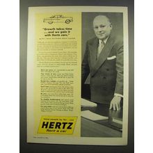 1956 Hertz Rent-A-Car Ad - Growth Takes Time